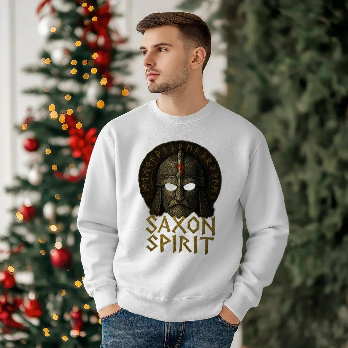 English Sweatshirt - Saxon Spirit, Unisex Matchday Wear - Celtic Wolfwear