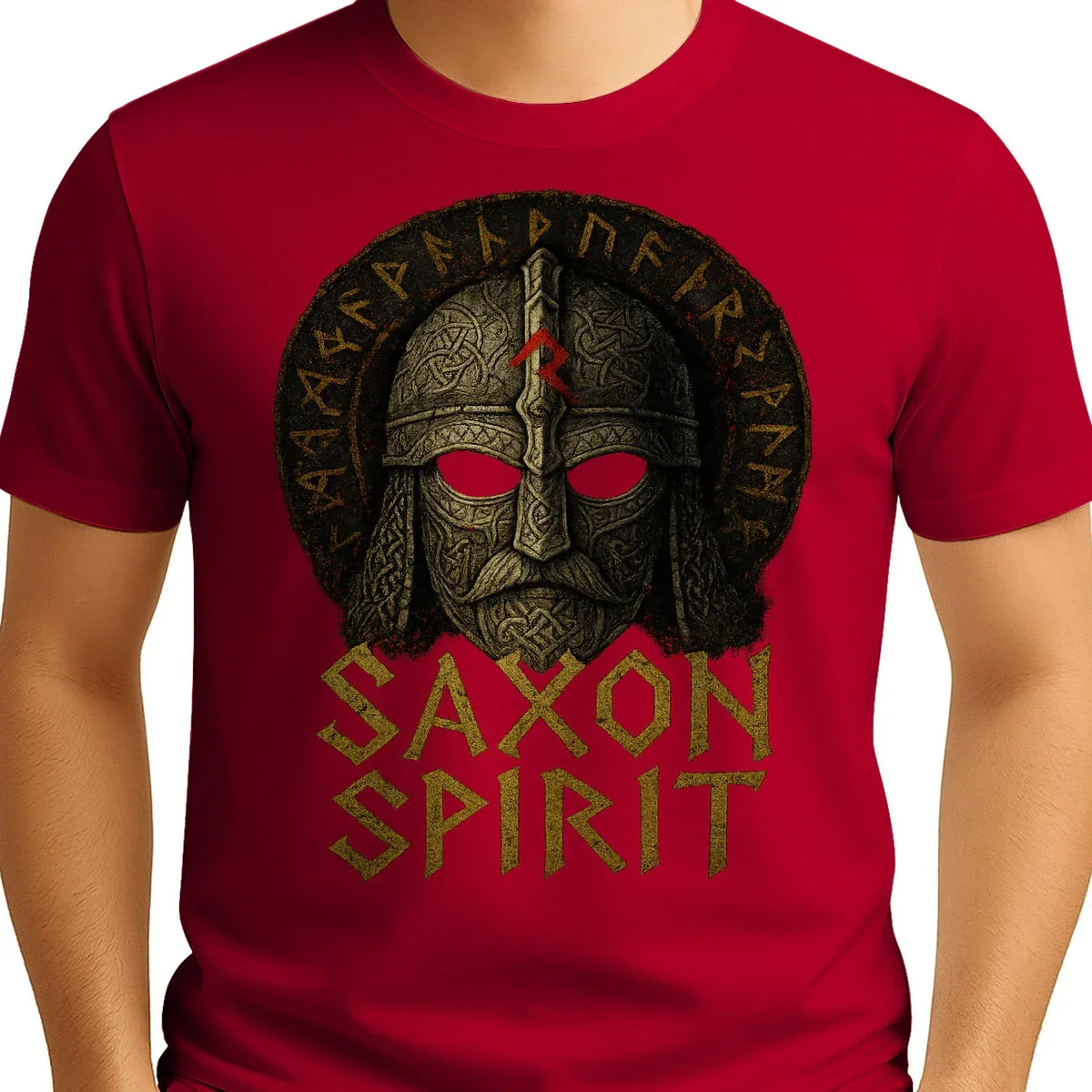 English T-Shirt - Anglo-saxon Warrior Saxon Spirit Unisex - Celtic Wolfwear