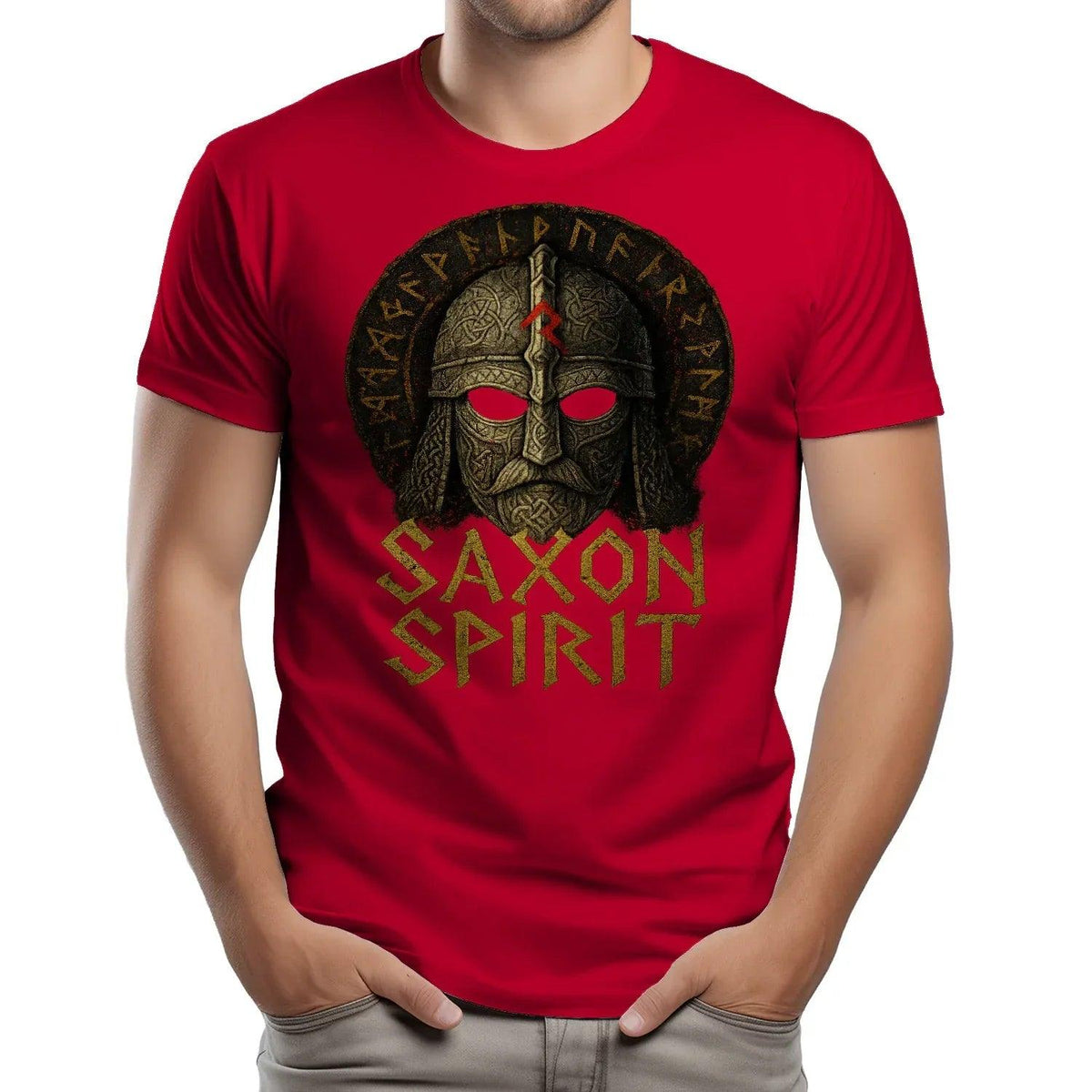 English T-Shirt - Anglo-saxon Warrior Saxon Spirit Unisex - Celtic Wolfwear