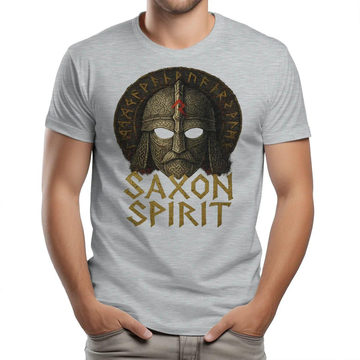 English T-Shirt - Anglo-saxon Warrior Saxon Spirit Unisex - Celtic Wolfwear