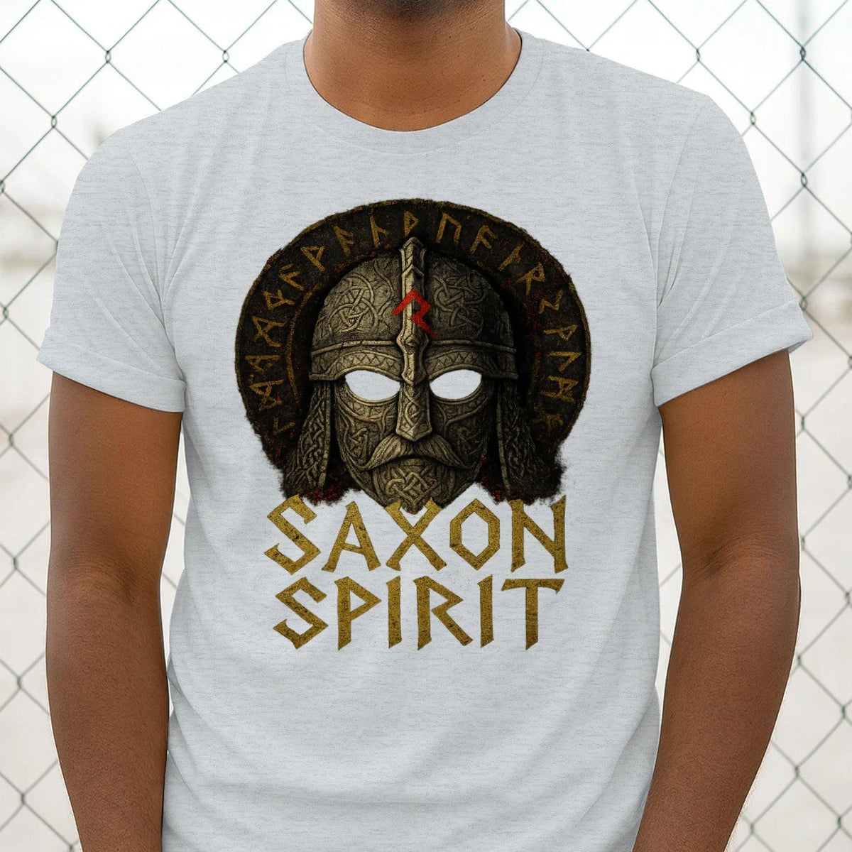 English T-Shirt - Anglo-saxon Warrior Saxon Spirit Unisex - Celtic Wolfwear