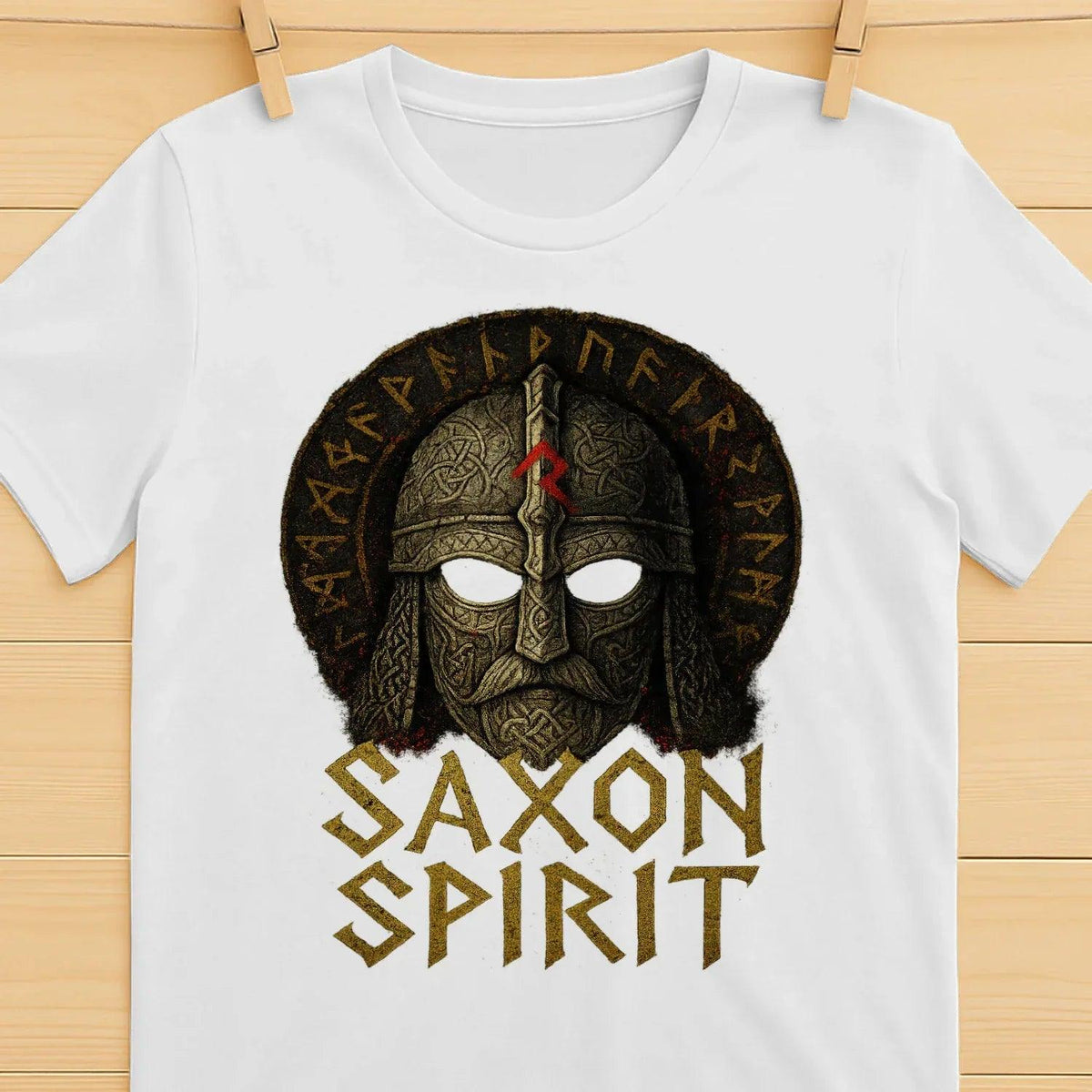 English T-Shirt - Anglo-saxon Warrior Saxon Spirit Unisex - Celtic Wolfwear