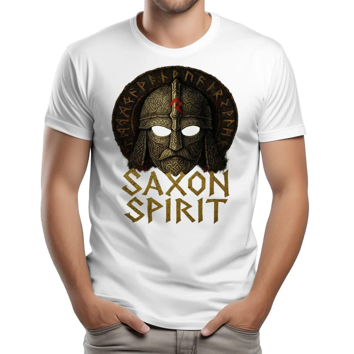 English T-Shirt - Anglo-saxon Warrior Saxon Spirit Unisex - Celtic Wolfwear