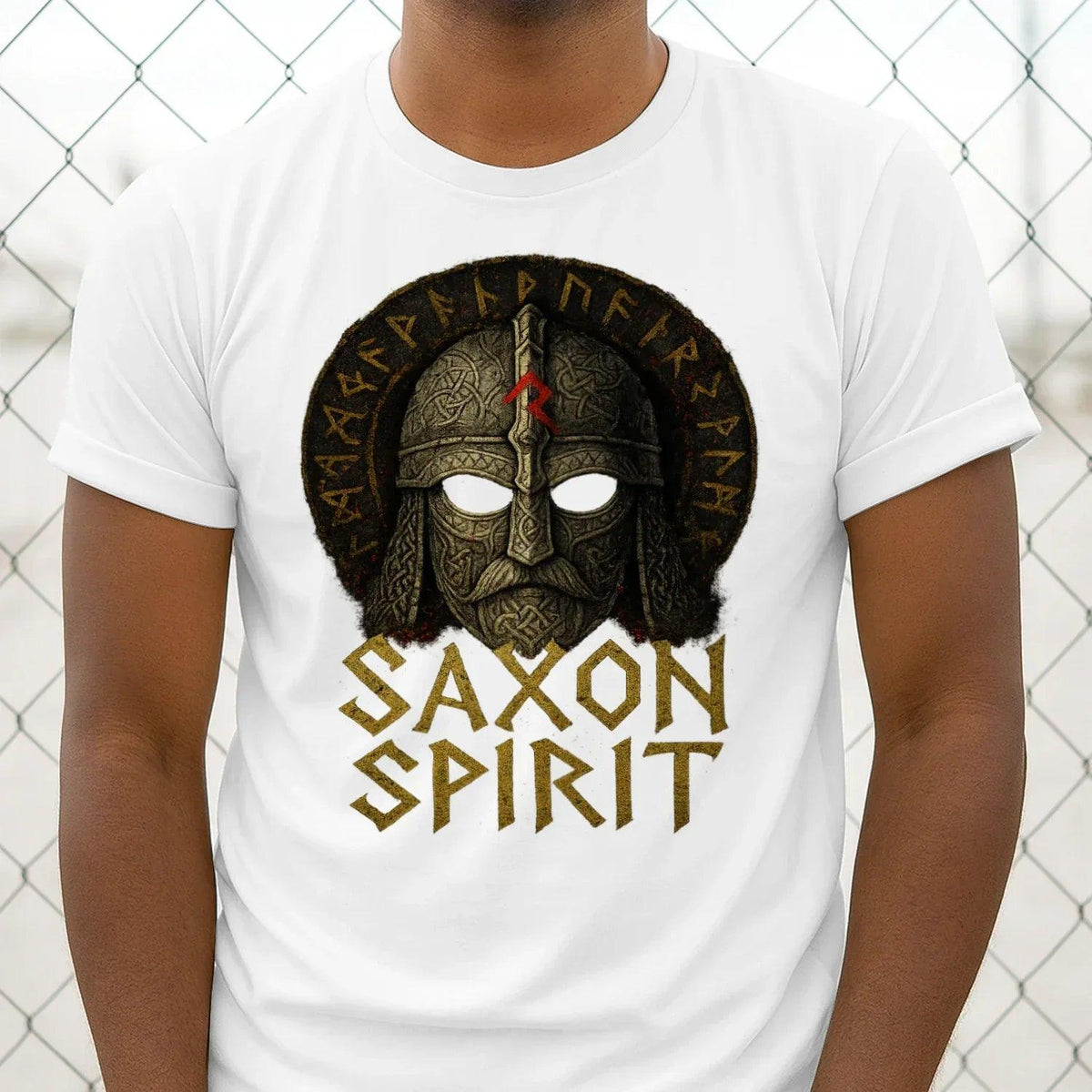 English T-Shirt - Anglo-saxon Warrior Saxon Spirit Unisex - Celtic Wolfwear