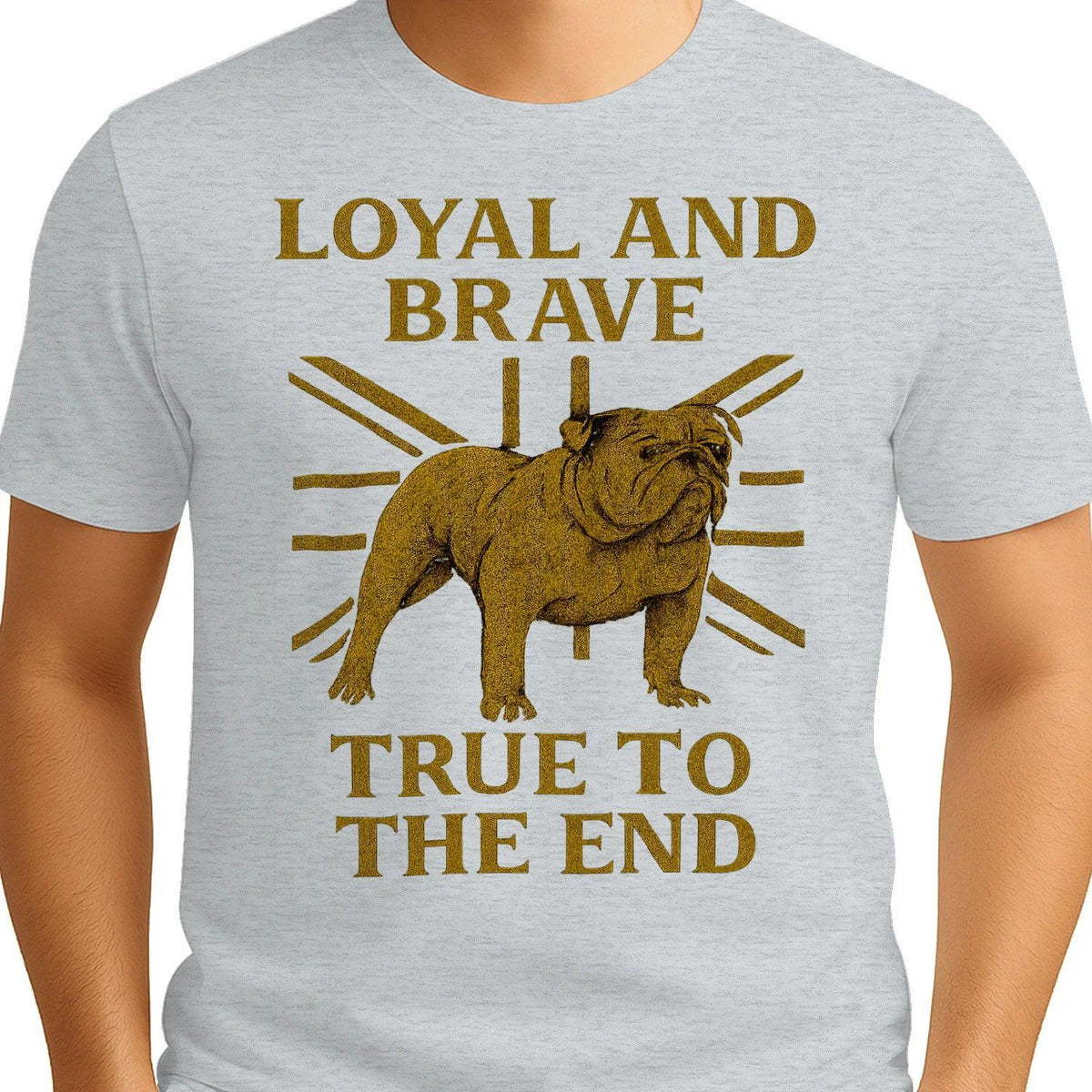 English T-Shirt - Bulldog Loyal Brave Tee Unisex Streetwear - Celtic Wolfwear