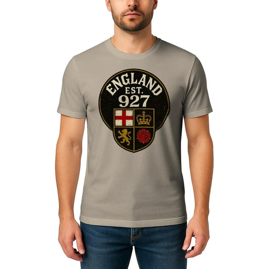English T-Shirt - Heritage Crew Tee Est 927 Crest Unisex - Celtic Wolfwear