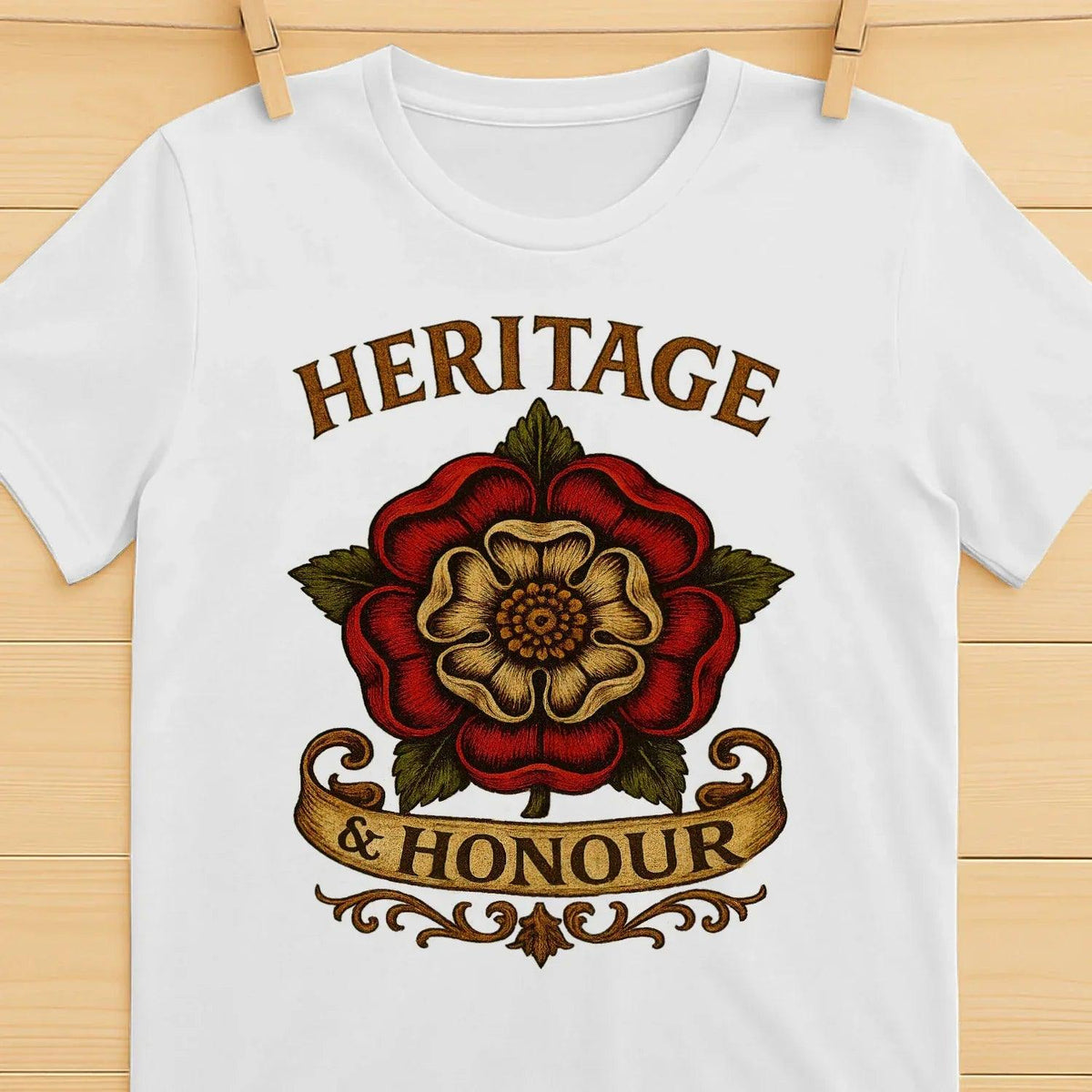 English T-Shirt - Heritage Crew, Unisex Matchday Wear - Celtic Wolfwear
