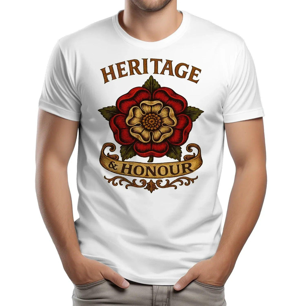 English T-Shirt - Heritage Crew, Unisex Matchday Wear - Celtic Wolfwear