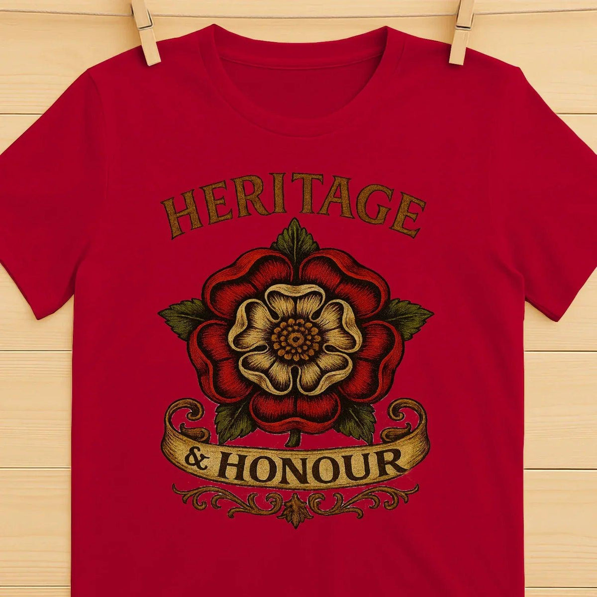 English T-Shirt - Heritage Crew, Unisex Matchday Wear - Celtic Wolfwear