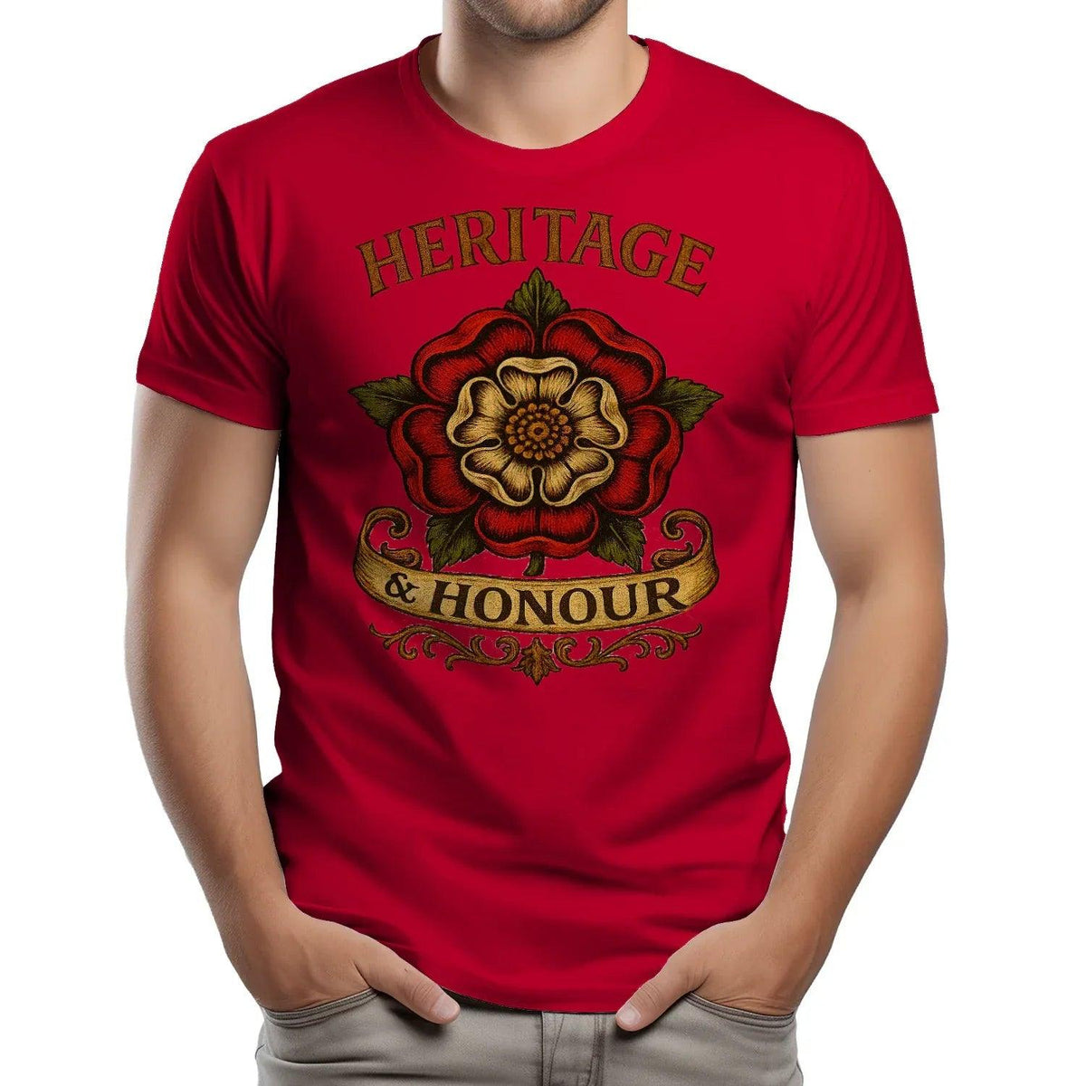 English T-Shirt - Heritage Crew, Unisex Matchday Wear - Celtic Wolfwear