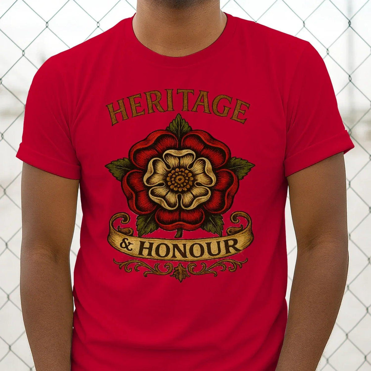 English T-Shirt - Heritage Crew, Unisex Matchday Wear - Celtic Wolfwear