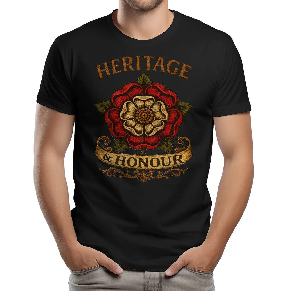 English T-Shirt - Heritage Crew, Unisex Matchday Wear - Celtic Wolfwear