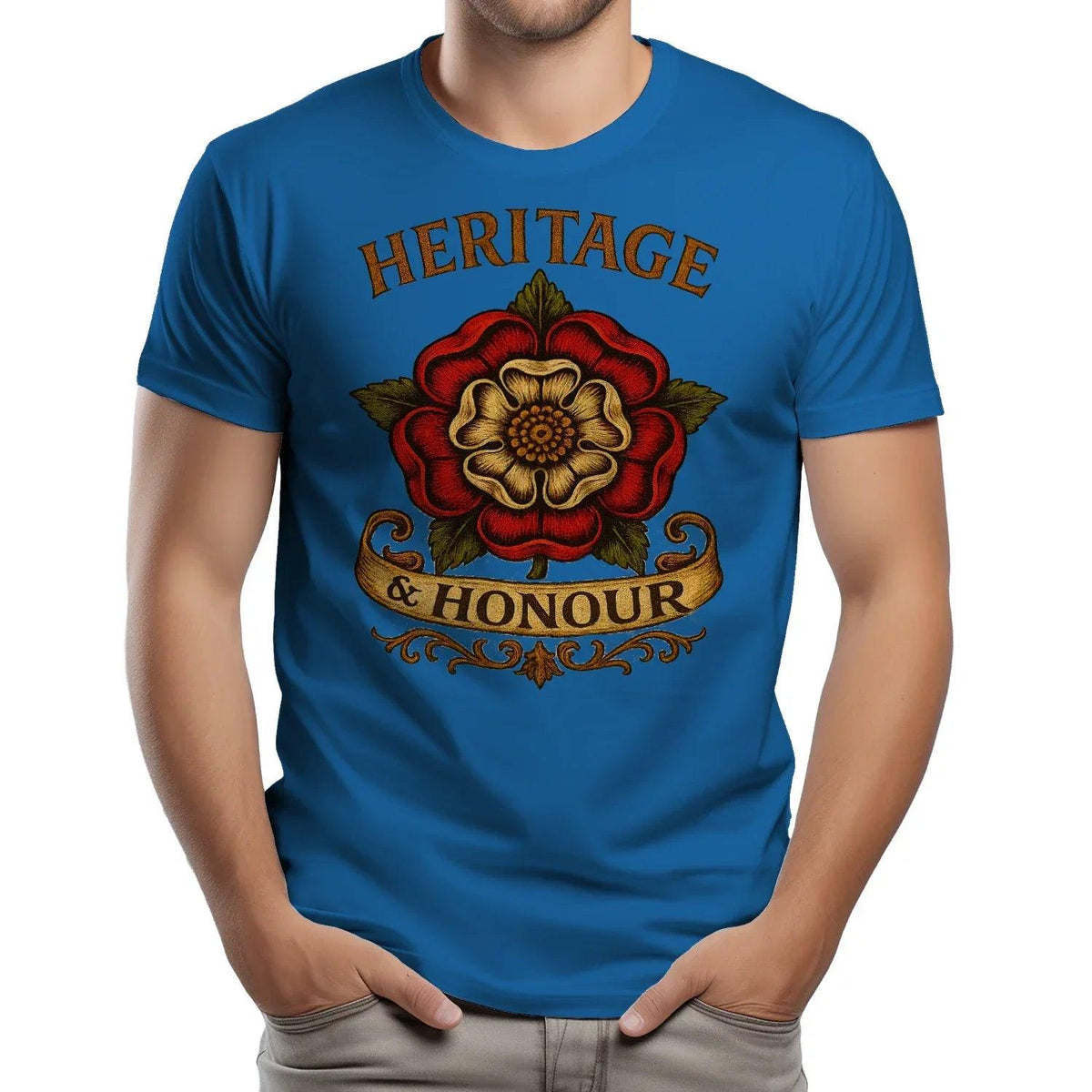 English T-Shirt - Heritage Crew, Unisex Matchday Wear - Celtic Wolfwear