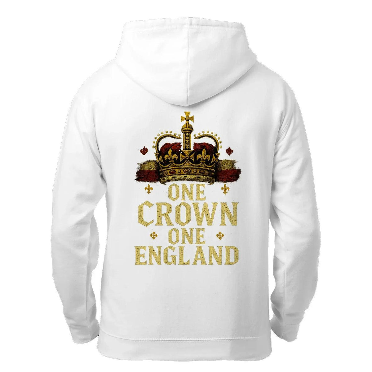 English Zip Hoodie - One Crown One Gold Royal, Unisex - Celtic Wolfwear