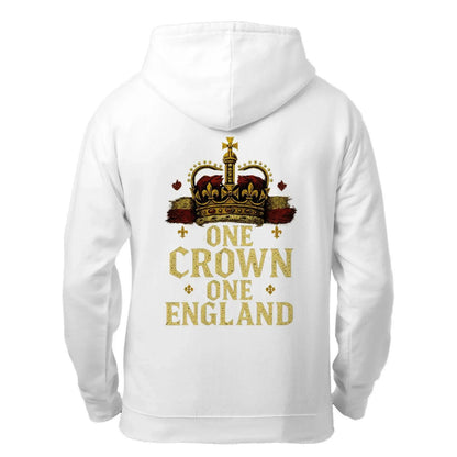 English Zip Hoodie - One Crown One Gold Royal, Unisex - Celtic Wolfwear