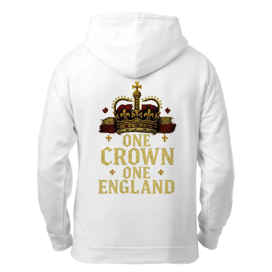 English Zip Hoodie - One Crown One Gold Royal, Unisex - Celtic Wolfwear