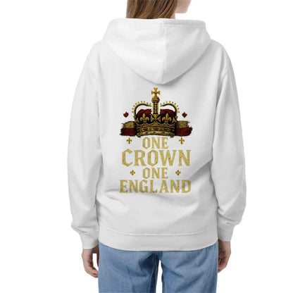 English Zip Hoodie - One Crown One Gold Royal, Unisex - Celtic Wolfwear