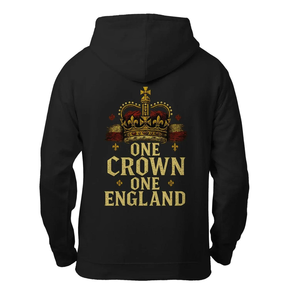 English Zip Hoodie - One Crown One Gold Royal, Unisex - Celtic Wolfwear