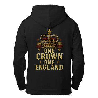 English Zip Hoodie - One Crown One Gold Royal, Unisex - Celtic Wolfwear