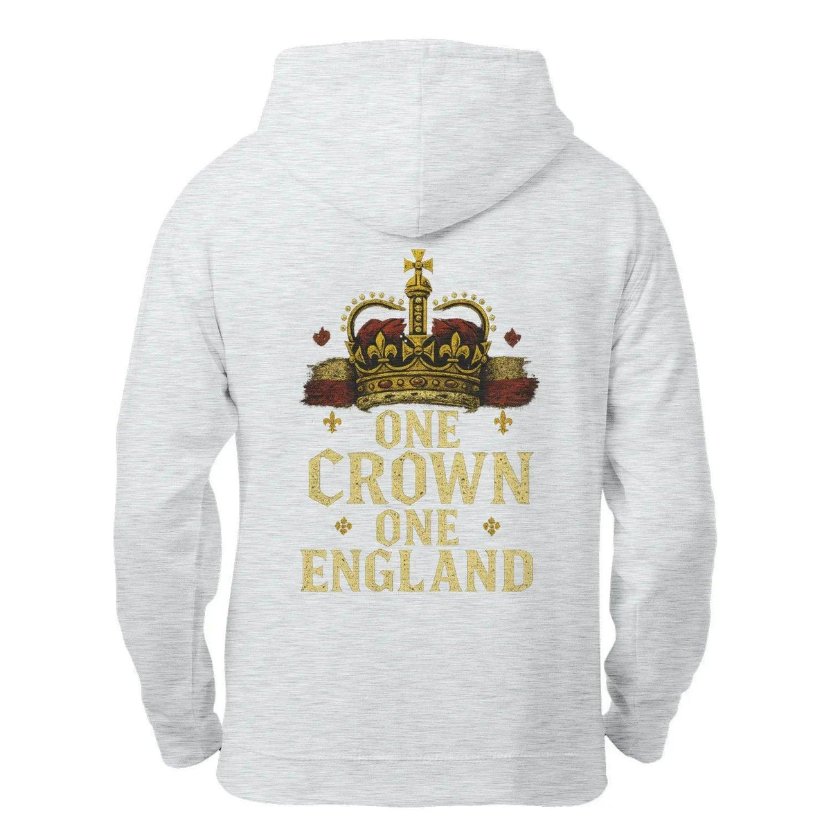 English Zip Hoodie - One Crown One Gold Royal, Unisex - Celtic Wolfwear