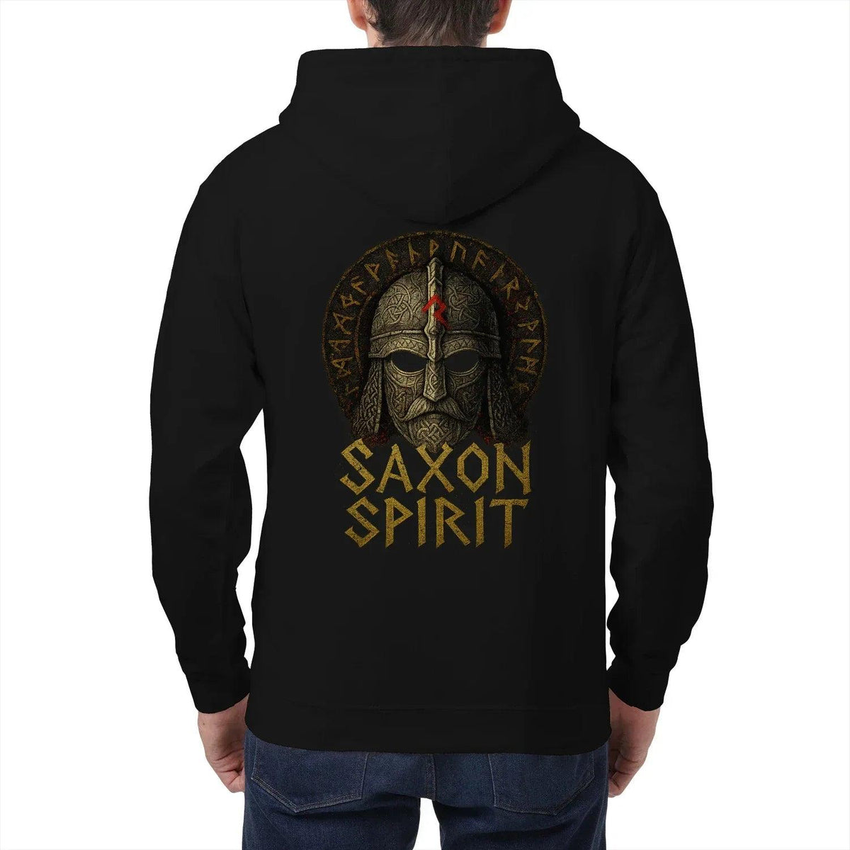 English Zip Hoodie - Saxon Spirit Heritage, Unisex - Celtic Wolfwear