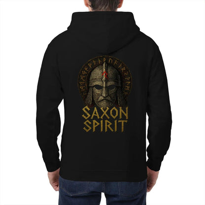 English Zip Hoodie - Saxon Spirit Heritage, Unisex - Celtic Wolfwear