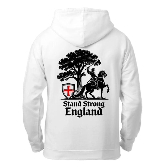 English Zip Hoodie - Stand Strong Knight Shield, Unisex - Celtic Wolfwear