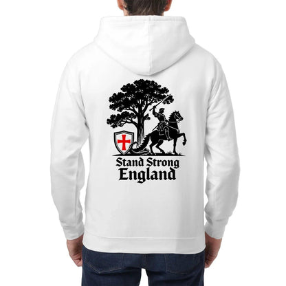 English Zip Hoodie - Stand Strong Knight Shield, Unisex - Celtic Wolfwear