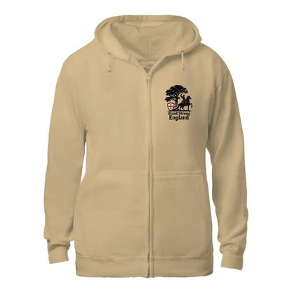 English Zip Hoodie - Stand Strong Knight Shield, Unisex - Celtic Wolfwear