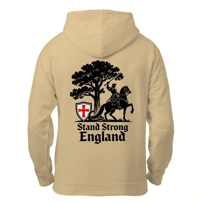 English Zip Hoodie - Stand Strong Knight Shield, Unisex - Celtic Wolfwear