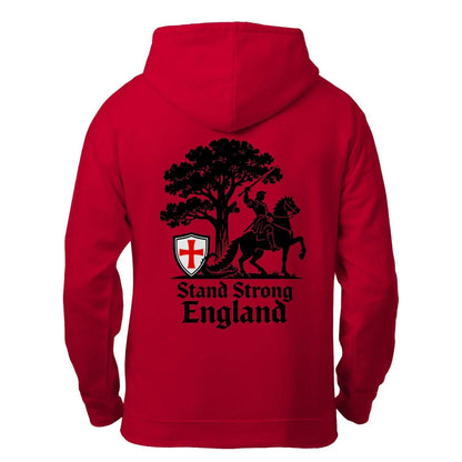 English Zip Hoodie - Stand Strong Knight Shield, Unisex - Celtic Wolfwear