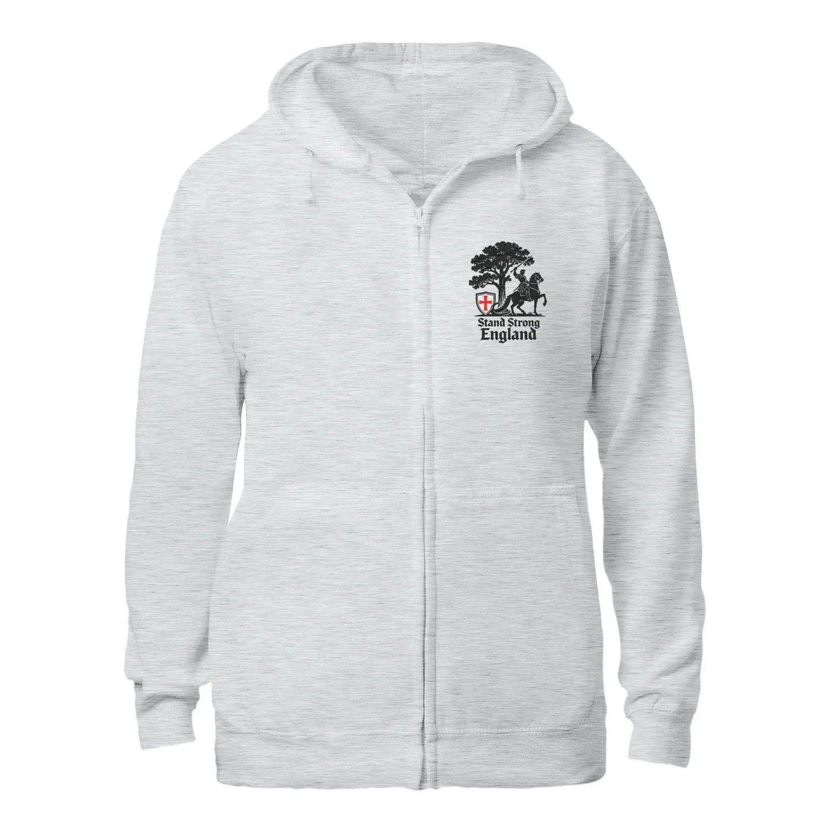 English Zip Hoodie - Stand Strong Knight Shield, Unisex - Celtic Wolfwear