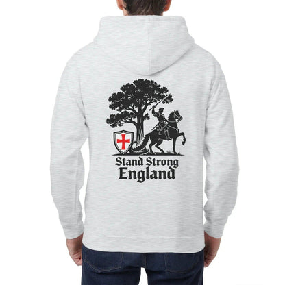 English Zip Hoodie - Stand Strong Knight Shield, Unisex - Celtic Wolfwear