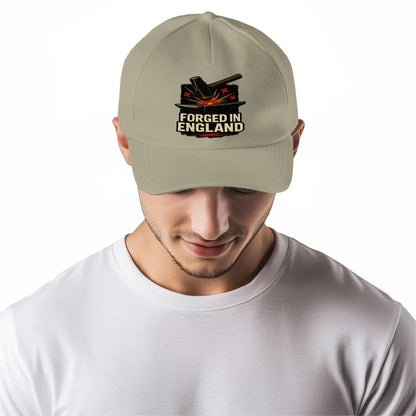 Forged in England Baseball Cap – Anvil & Hammer Graphic - Celtic Wolfwear