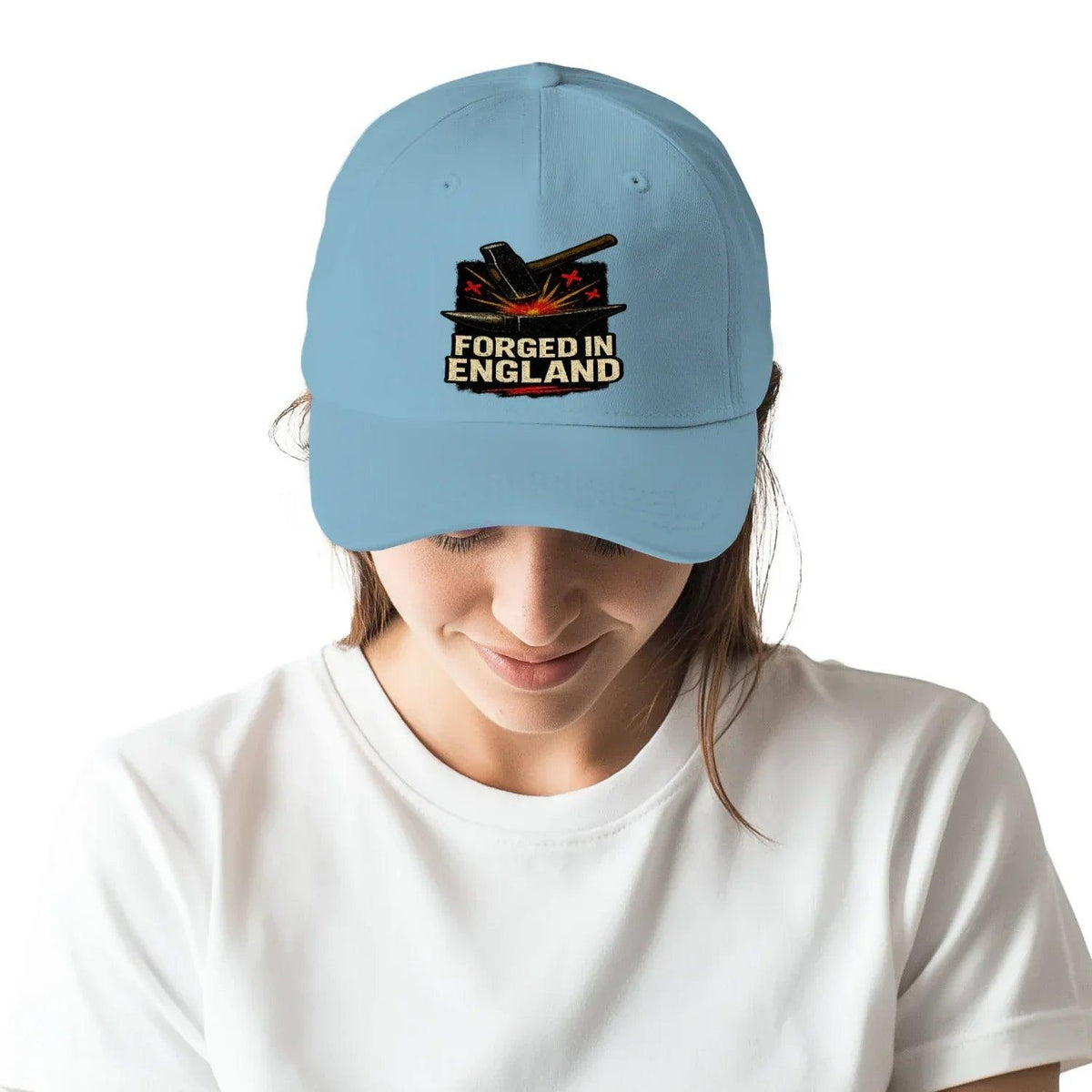 Forged in England Baseball Cap – Anvil & Hammer Graphic - Celtic Wolfwear