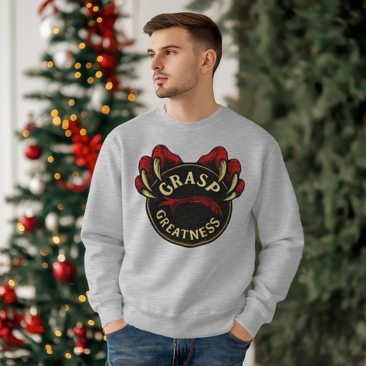 Grasp Greatness Welsh Dragon Sweatshirt – Claw Crewneck - Celtic Wolfwear