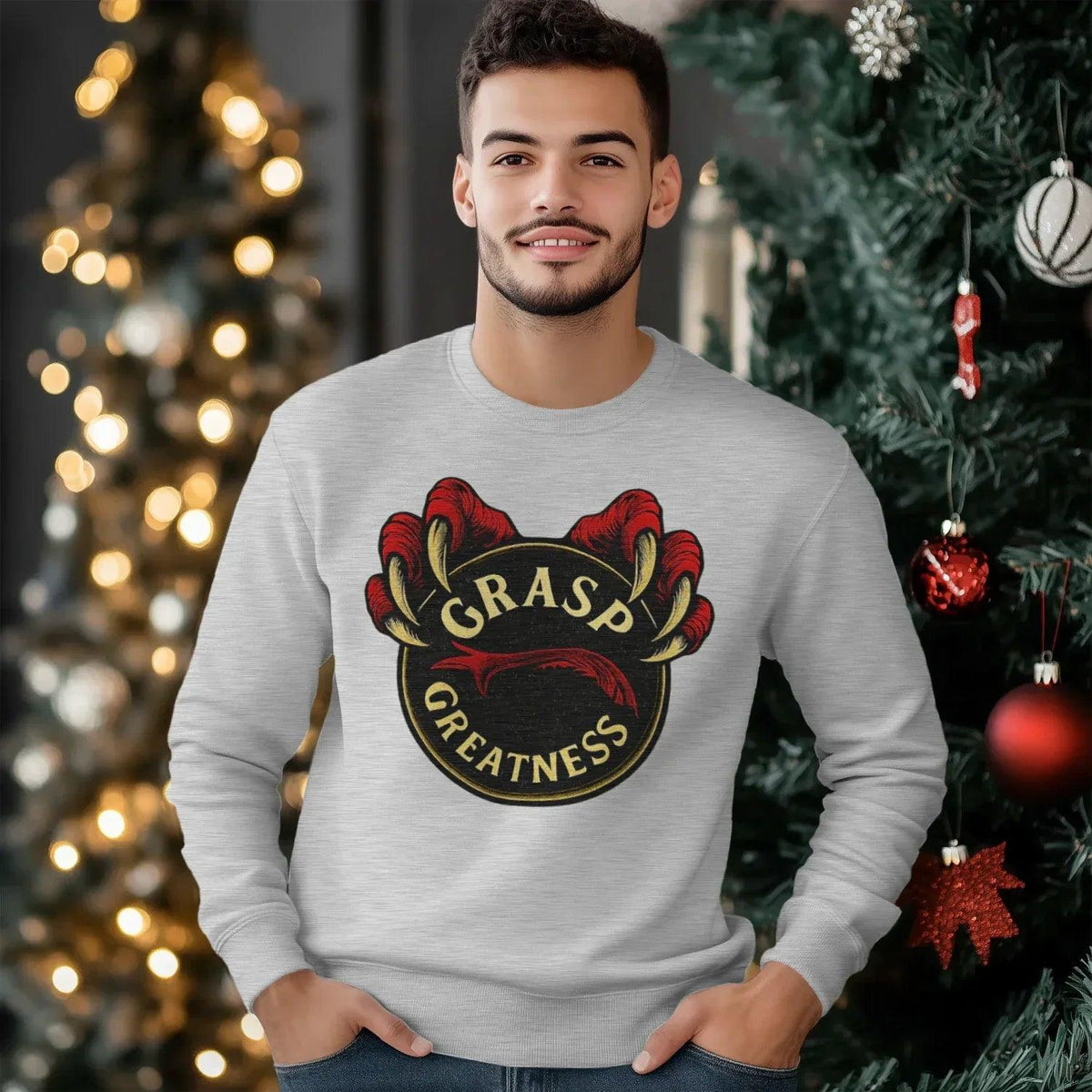 Grasp Greatness Welsh Dragon Sweatshirt – Claw Crewneck - Celtic Wolfwear