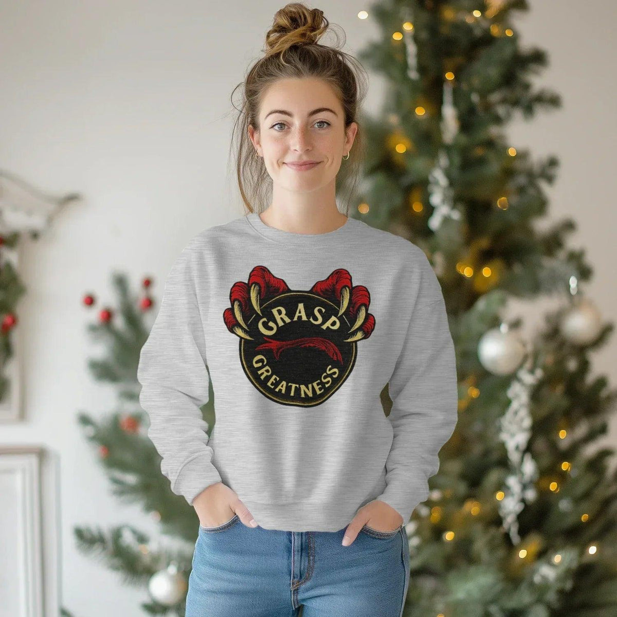Grasp Greatness Welsh Dragon Sweatshirt – Claw Crewneck - Celtic Wolfwear