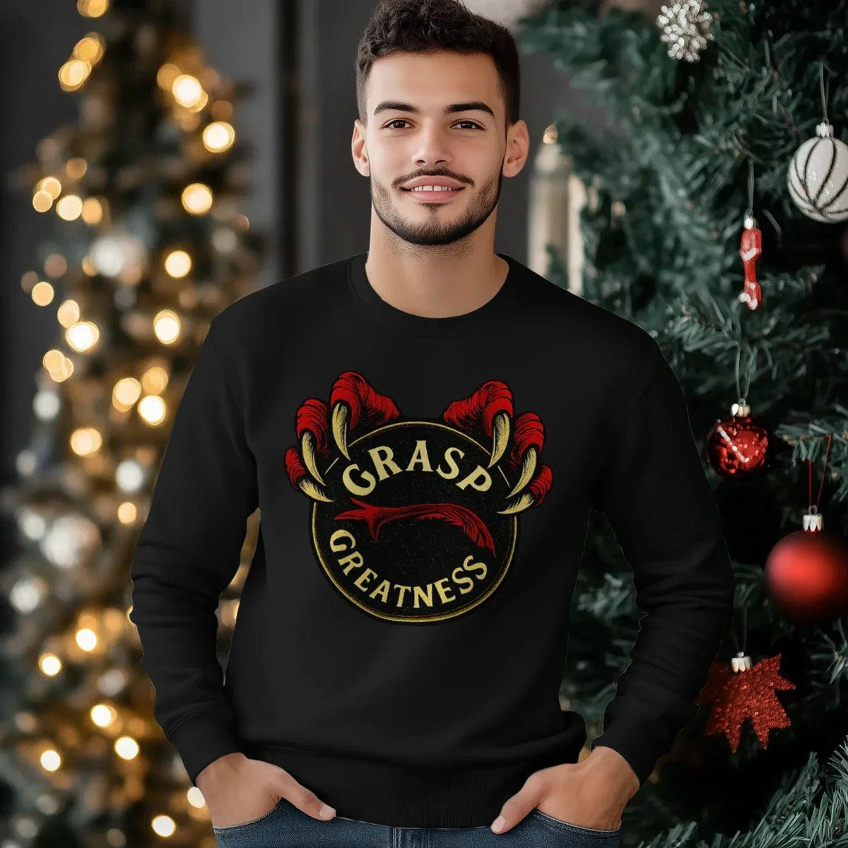 Grasp Greatness Welsh Dragon Sweatshirt – Claw Crewneck - Celtic Wolfwear