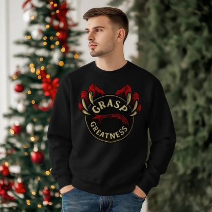 Grasp Greatness Welsh Dragon Sweatshirt – Claw Crewneck - Celtic Wolfwear
