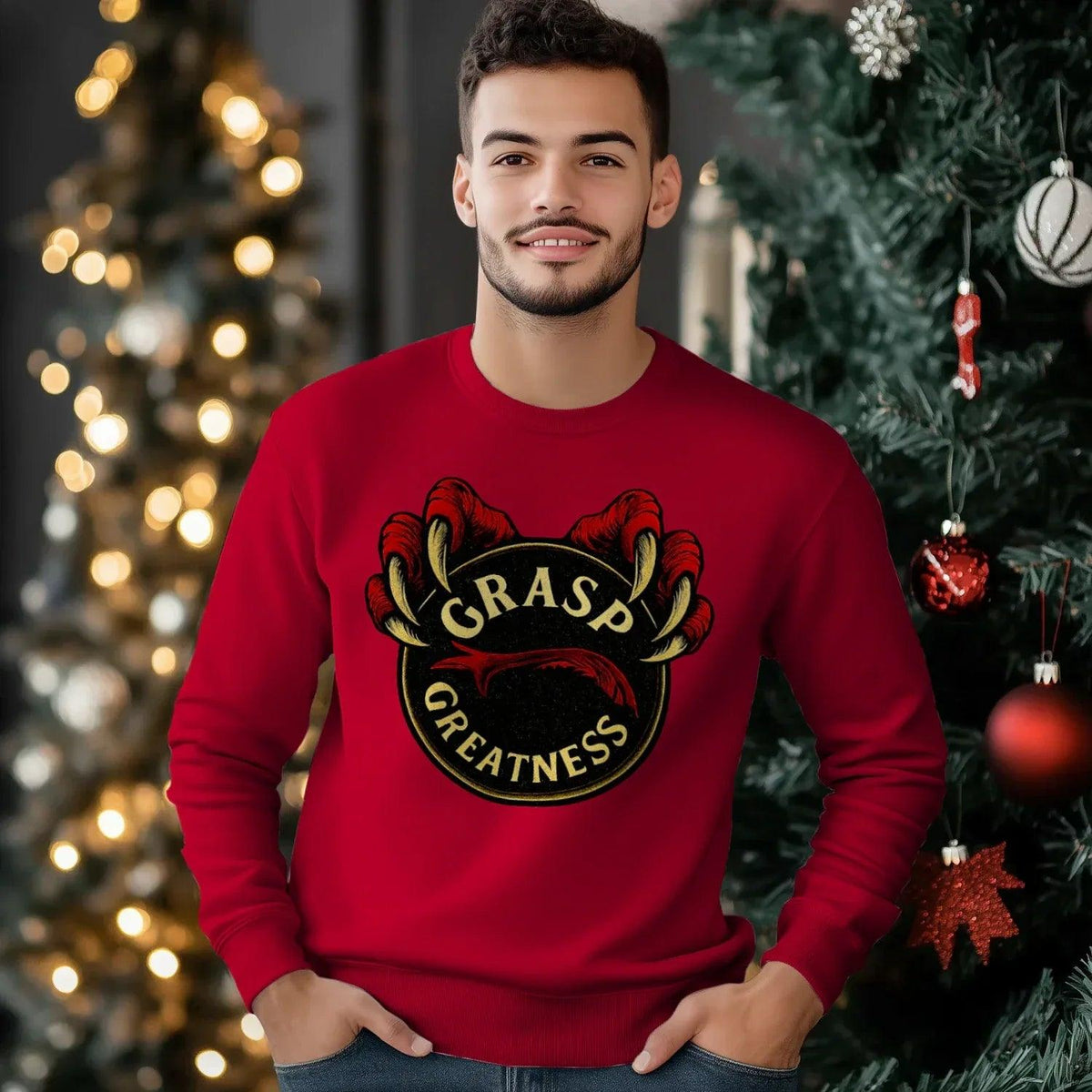Grasp Greatness Welsh Dragon Sweatshirt – Claw Crewneck - Celtic Wolfwear