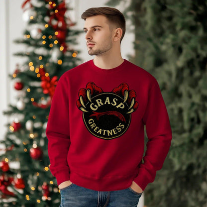 Grasp Greatness Welsh Dragon Sweatshirt – Claw Crewneck - Celtic Wolfwear