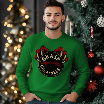 Grasp Greatness Welsh Dragon Sweatshirt – Claw Crewneck - Celtic Wolfwear