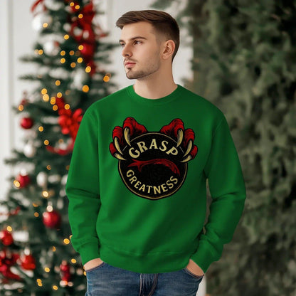 Grasp Greatness Welsh Dragon Sweatshirt – Claw Crewneck - Celtic Wolfwear