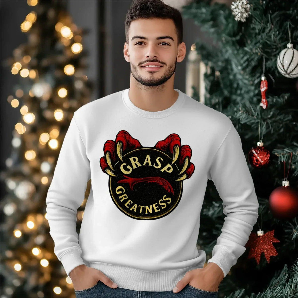 Grasp Greatness Welsh Dragon Sweatshirt – Claw Crewneck - Celtic Wolfwear
