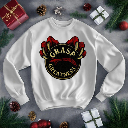 Grasp Greatness Welsh Dragon Sweatshirt – Claw Crewneck - Celtic Wolfwear