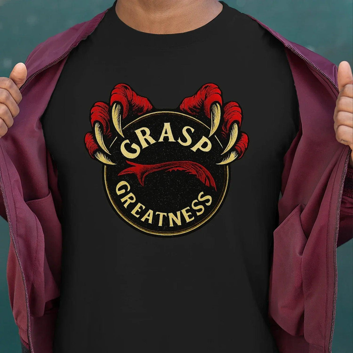 Grasp Greatness Welsh Dragon T-Shirt – Heritage Graphic Tee - Celtic Wolfwear