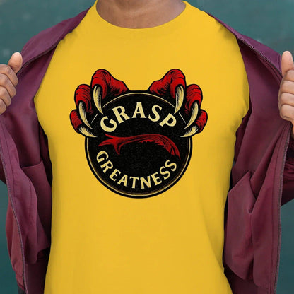 Grasp Greatness Welsh Dragon T-Shirt – Heritage Graphic Tee - Celtic Wolfwear