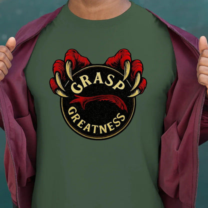 Grasp Greatness Welsh Dragon T-Shirt – Heritage Graphic Tee - Celtic Wolfwear