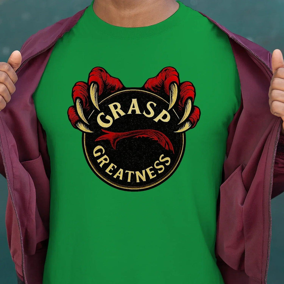 Grasp Greatness Welsh Dragon T-Shirt – Heritage Graphic Tee - Celtic Wolfwear